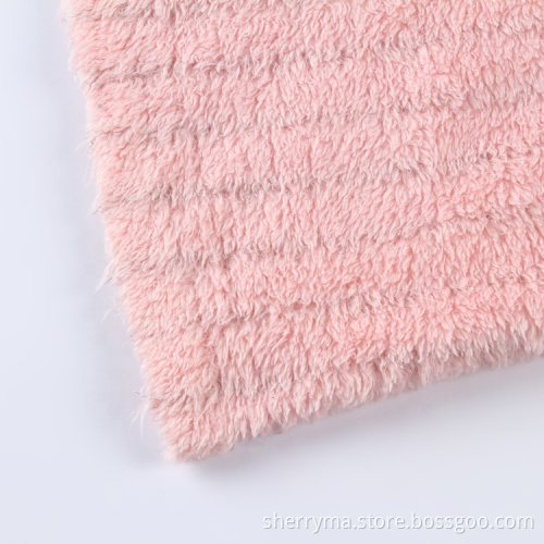 New design polyester coral fleece brushed knit fabric